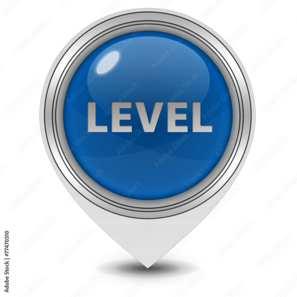Level pointer icon on white background Level pointer icon on white background