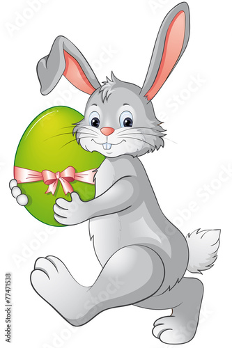 Osterhase auf der Suchen nach Verstecken