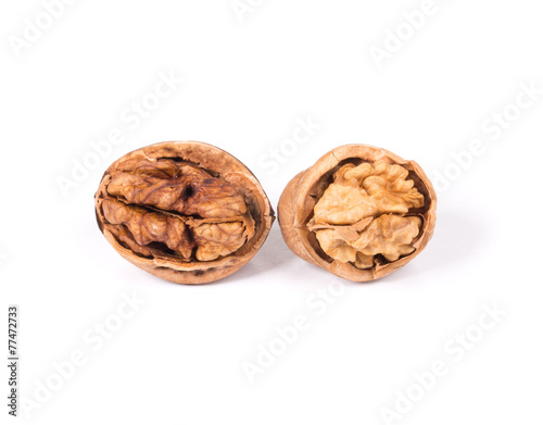 Cracked walnuts.