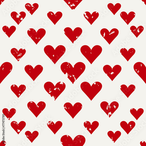 old hearts seamless pattern background for valentines day or wed