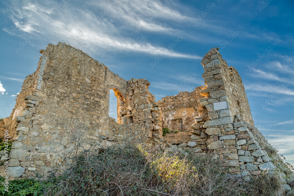 Abandoned village of Occi near Lumio in Corsica
