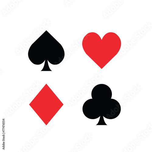 Set of playing card symbols