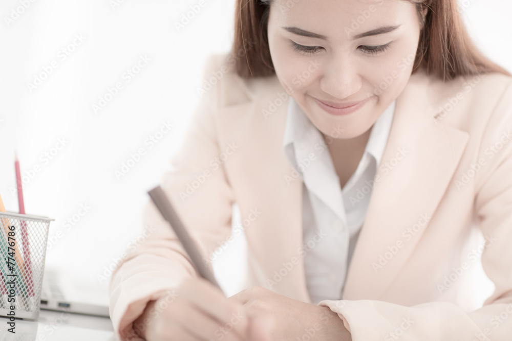 young asian businesswoman working in office young asian businesswoman working in office
