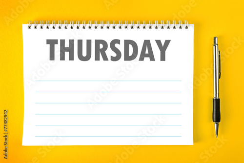 Wallpaper Mural Thursday Calendar Schedule Blank Page Torontodigital.ca