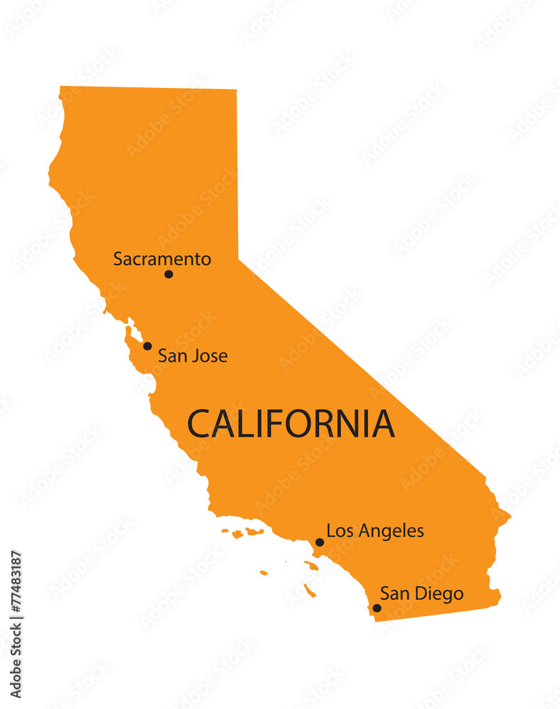 California Map Of Major Cities Wanda Joscelin
