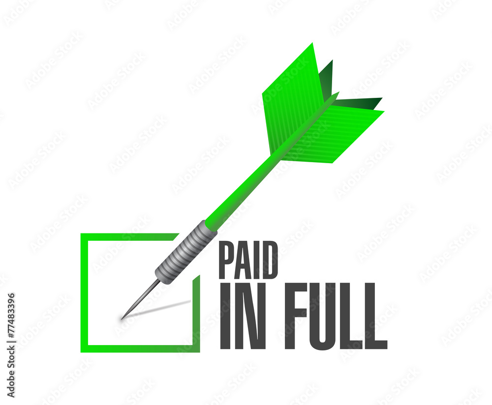 paid in full dart check mark illustration design paid in full dart check mark illustration design