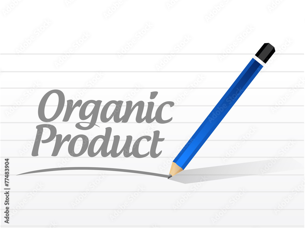 organic product message sign illustration design