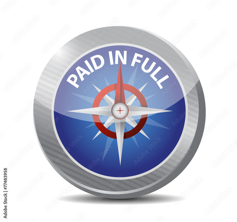 paid in full compass illustration design paid in full compass illustration design