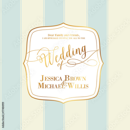 Marriage invitation card.