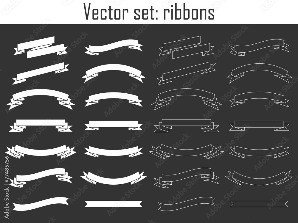 vector collection of  ribbons