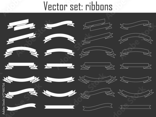 vector collection of  ribbons