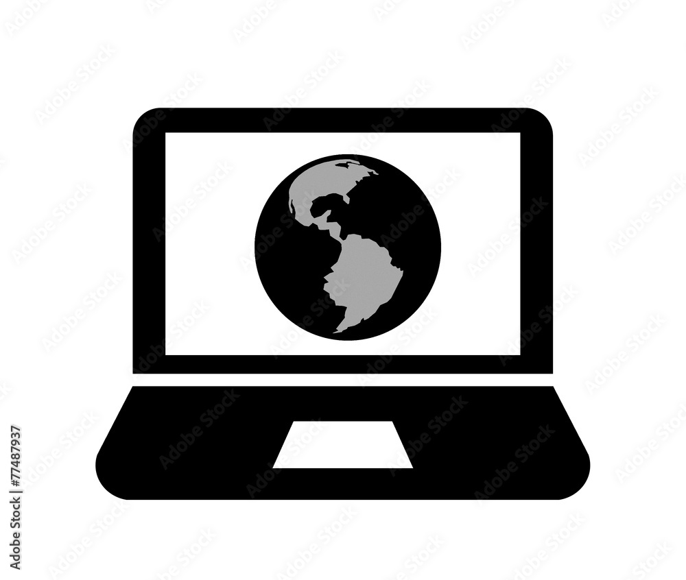Planète Terre dans un ordinateur Planète Terre dans un ordinateur