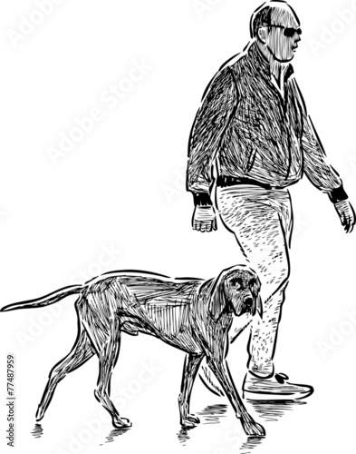 man and his pet