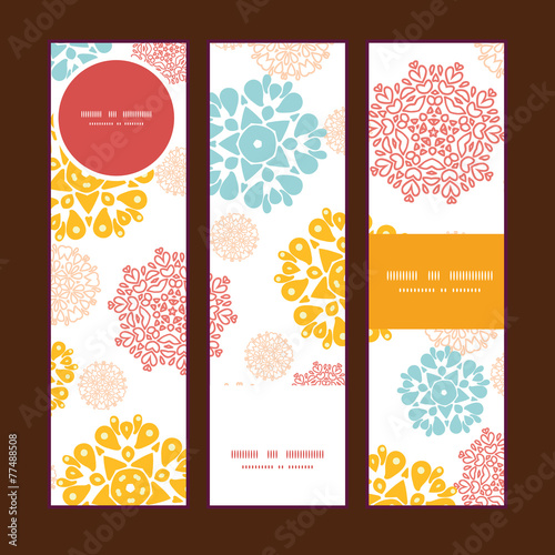 Vector abstract decorative circles stars vertical banners set