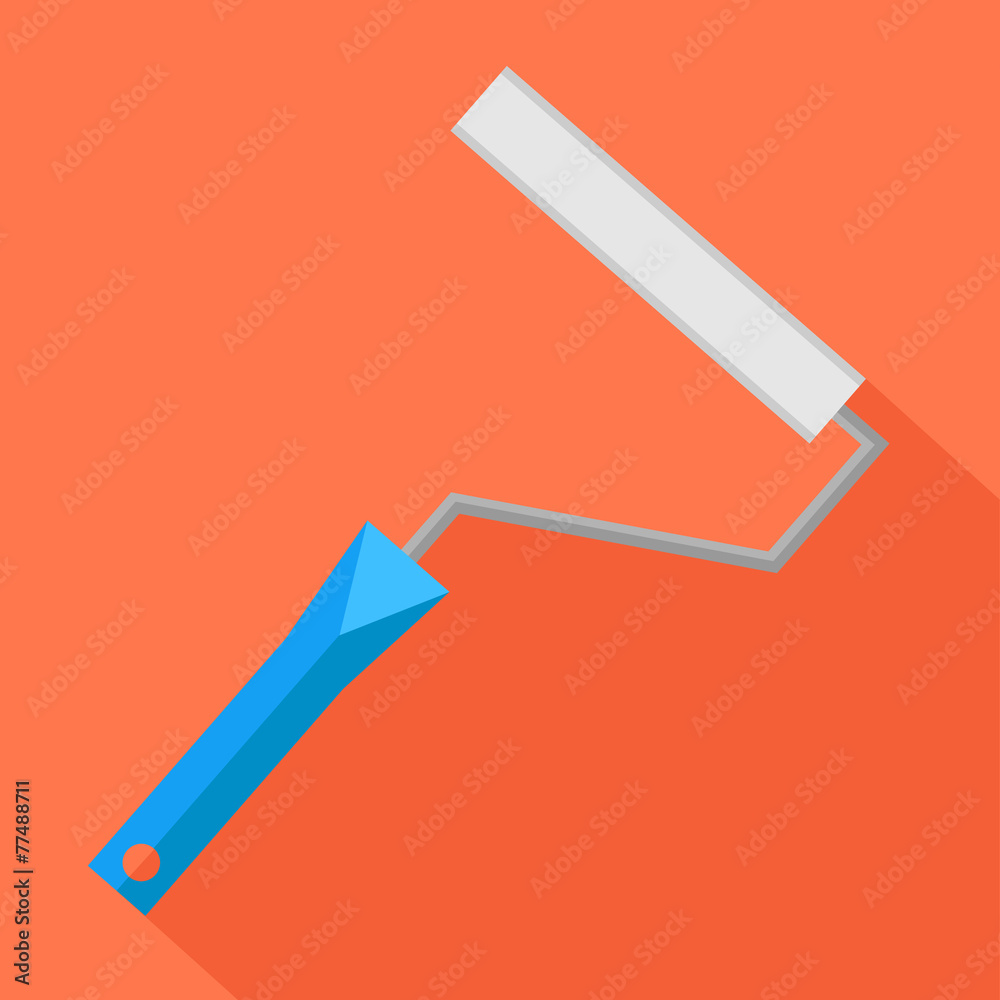Roller for painting flat icon Roller for painting flat icon