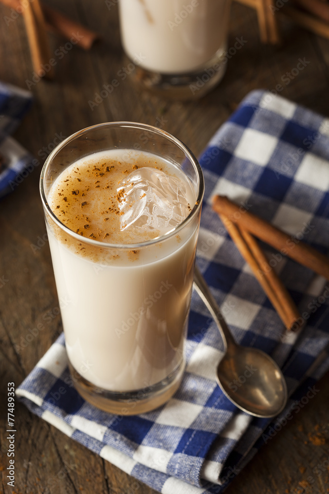Homemade Horchata with Cinnamon