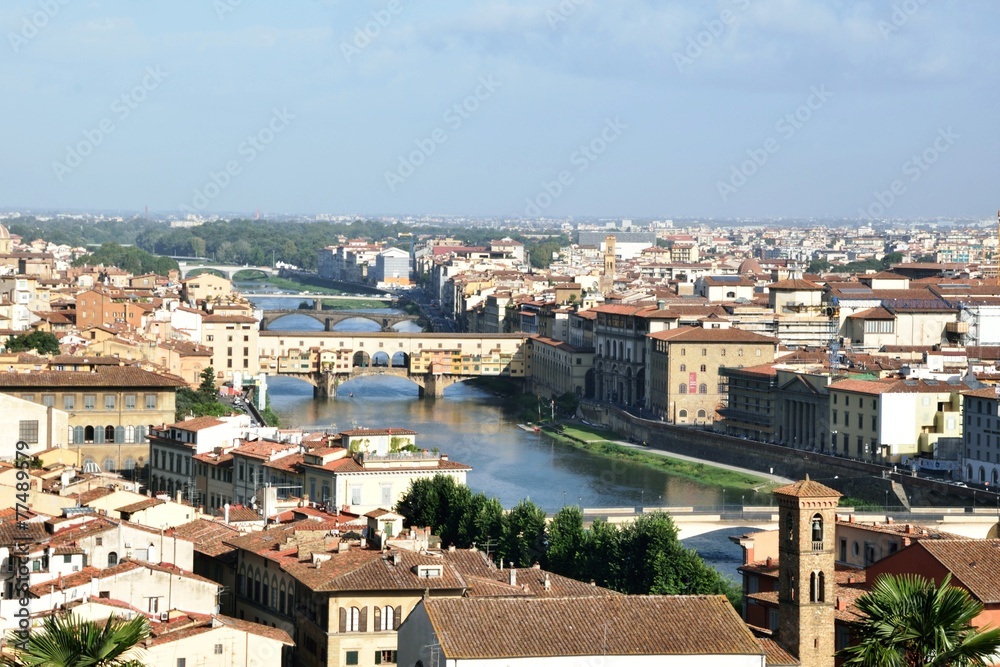 Blick vom Piazzale Michelangelo nach Florenz - Firenze - Italien