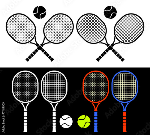 Tennis rackets.
