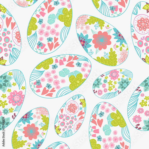 Easter seamless pattern background.