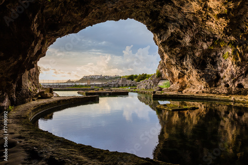 ruins of Tiberius villa in Sperlonga, Lazio, Italy photo