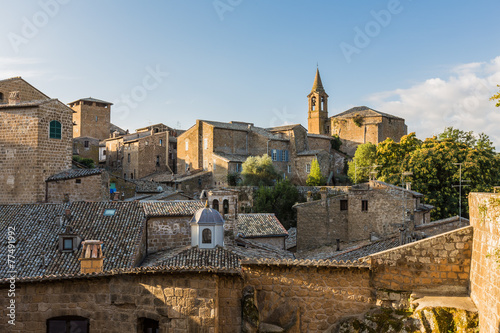 street in ancient town Orvieto, Umbria, Italy