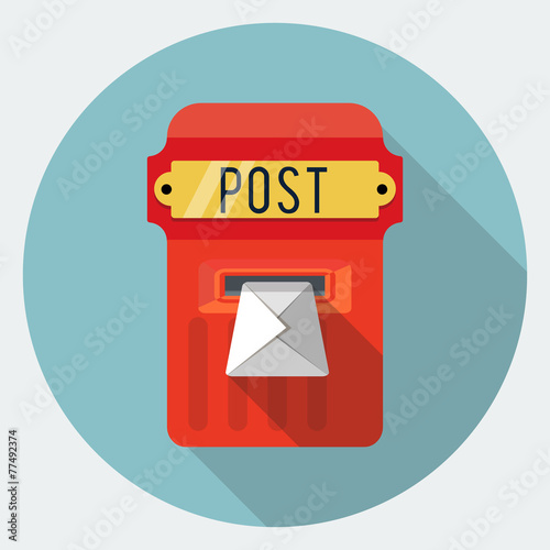 Vászonkép Vector postbox icon
