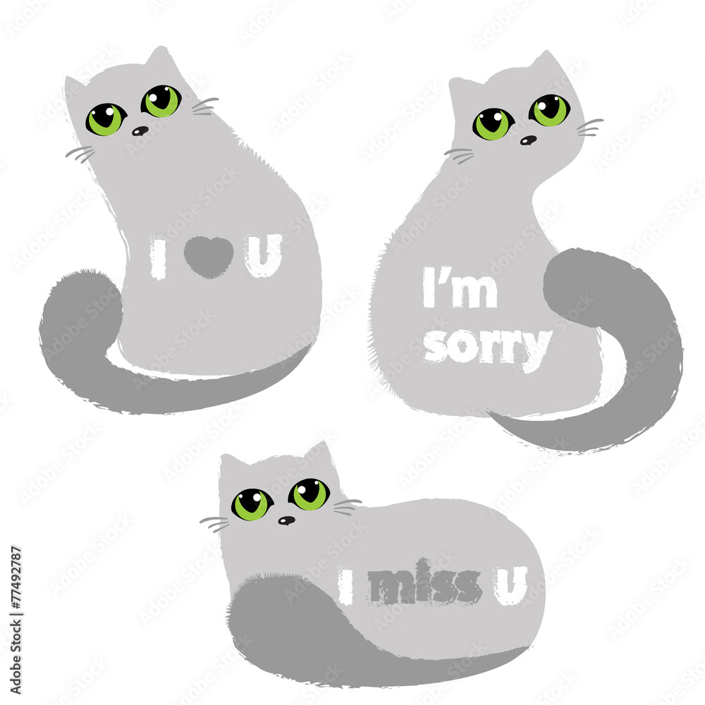 Obraz premium icon Cats. Vector illustration