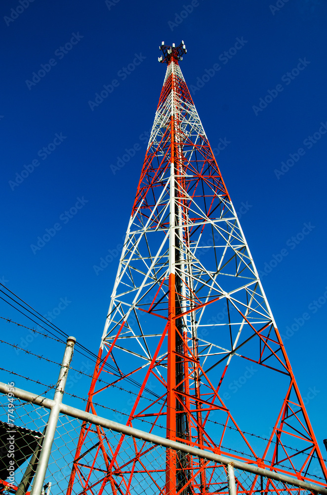 close up mobile telecommunication post close up mobile telecommunication post
