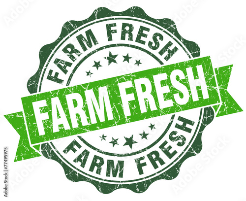 farm fresh green vintage stamp