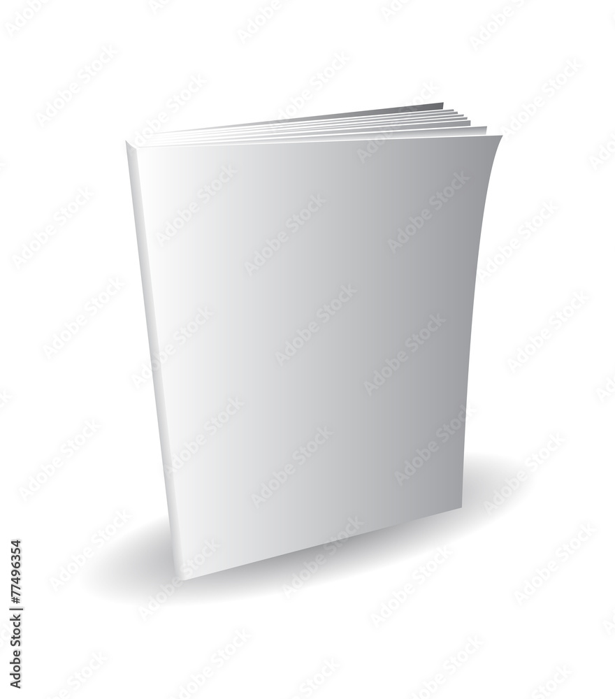Standing blank magazine, book, isolated. Standing blank magazine, book, isolated.