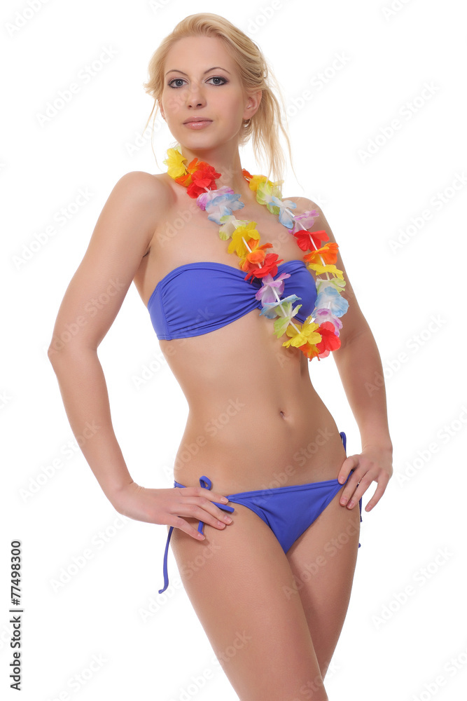 Fototapeta premium beautiful girl in a bathing suit