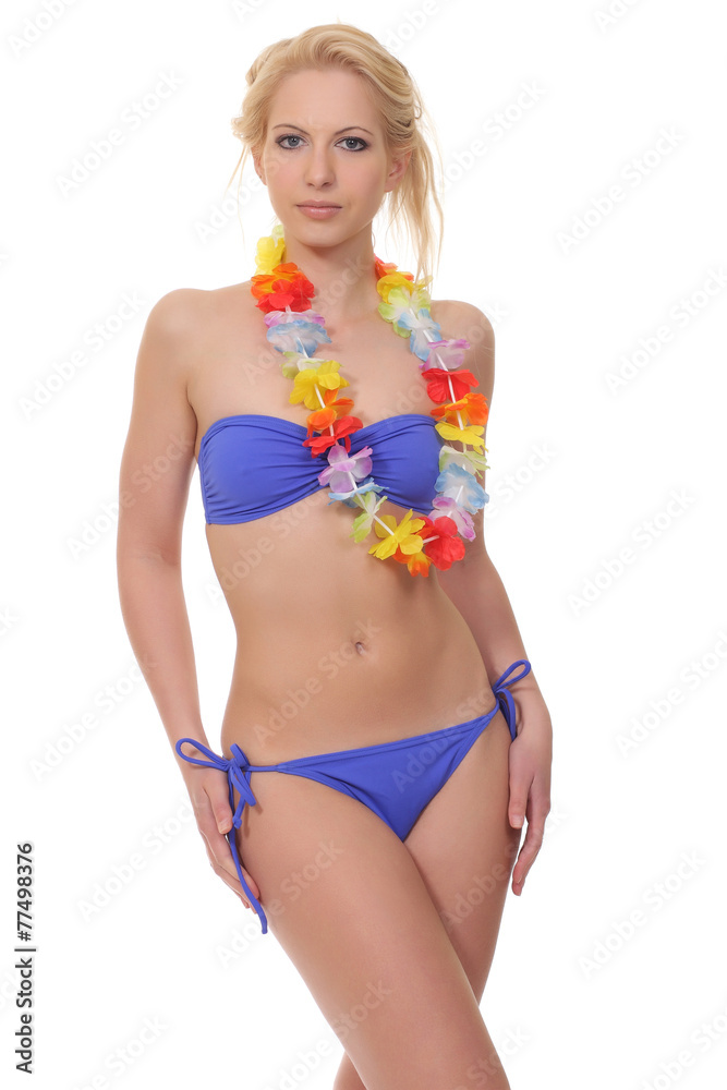 Naklejka premium beautiful girl in a bathing suit