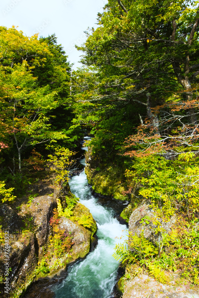 Flow of Yukawa river Flow of Yukawa river
