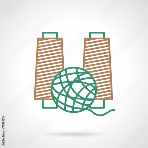 Flat line vector icon for handmade
