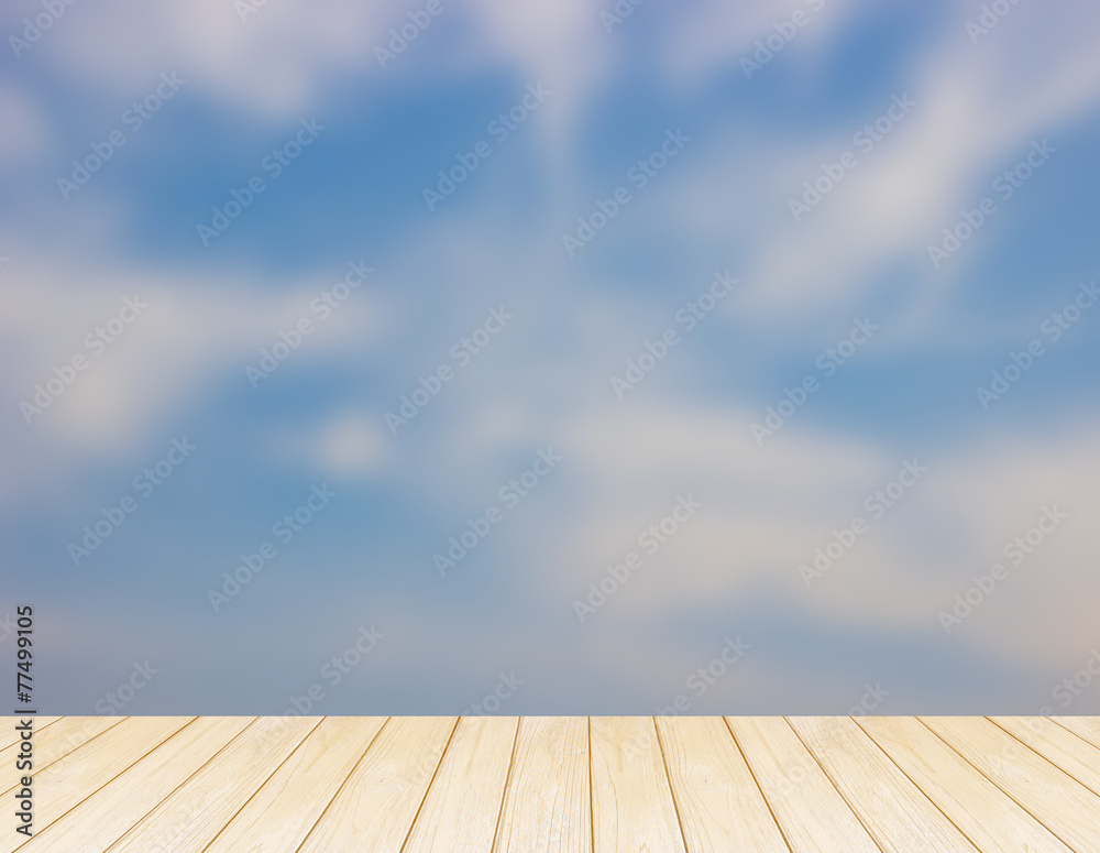 blur,sky Backgrounds and Wood Floor