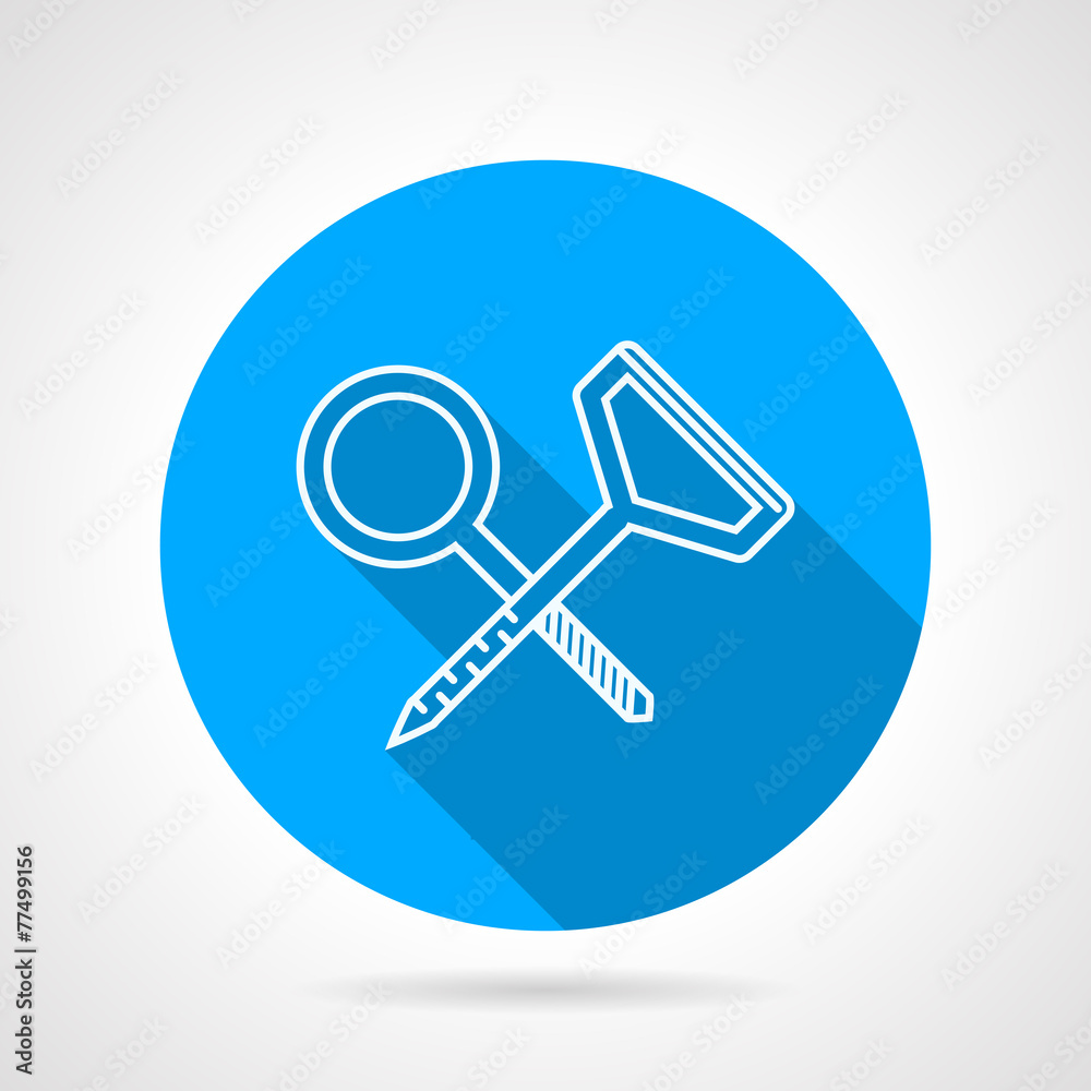 Blue vector icon for climbing screw hooks Blue vector icon for climbing screw hooks