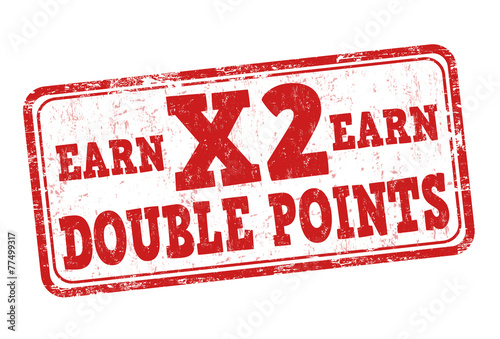 Earn x2 double points stamp