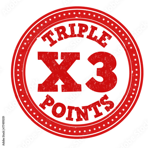 Earn x3 triple points stamp