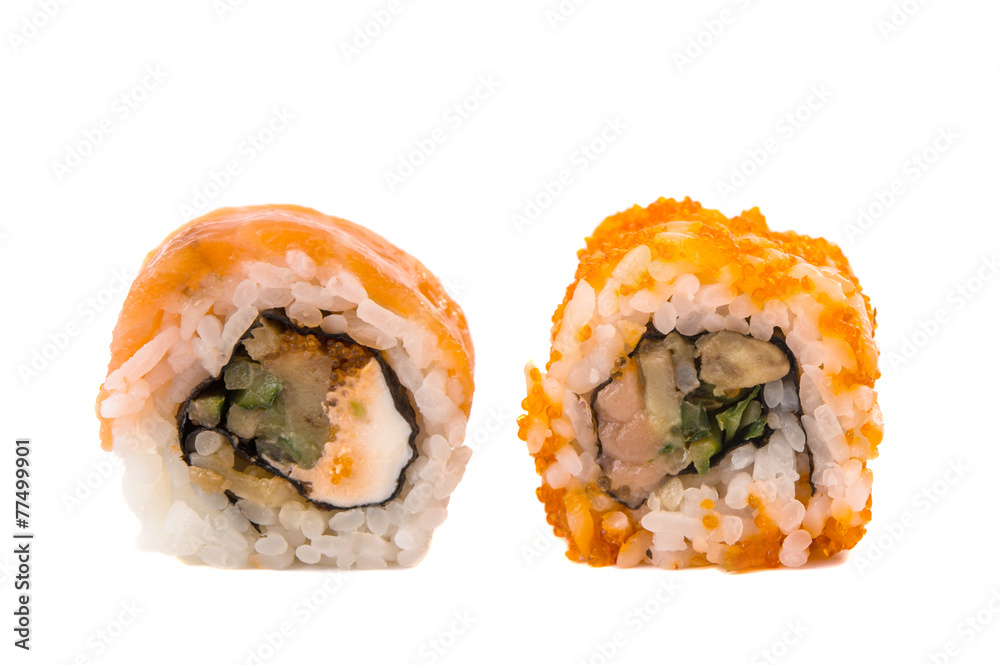 sushi pieces isolated sushi pieces isolated