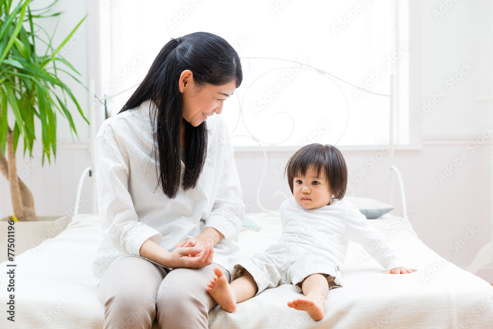 asian mother and baby lifestyle image