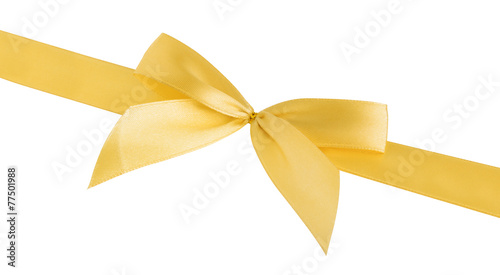 golden ribbon isolated with clipping path