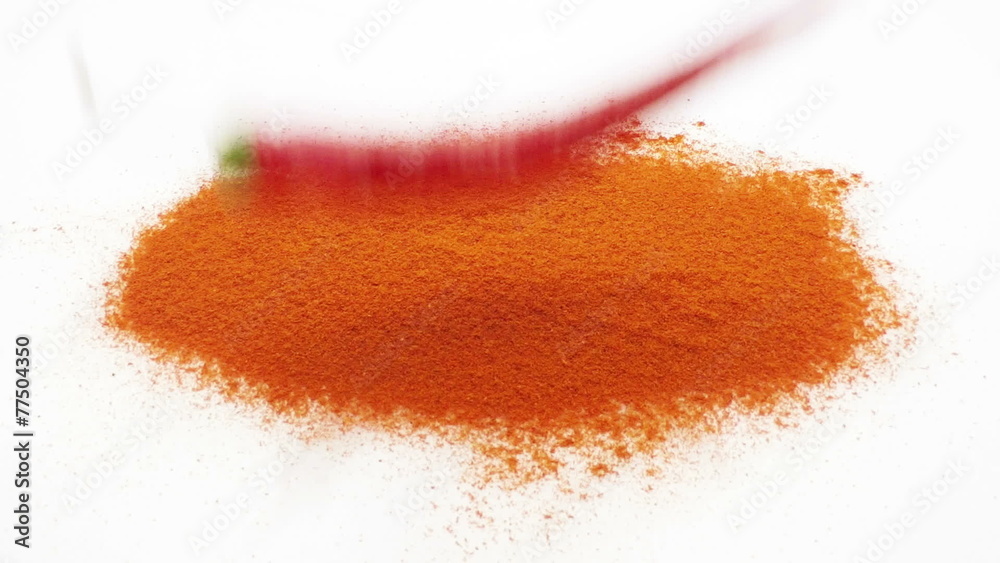 chilli pepper falling slow motion