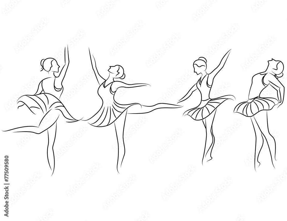 sketch ballet dancer