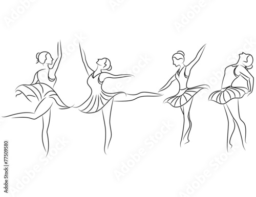 sketch ballet dancer