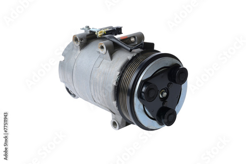 car air conditioning compressor on a white background