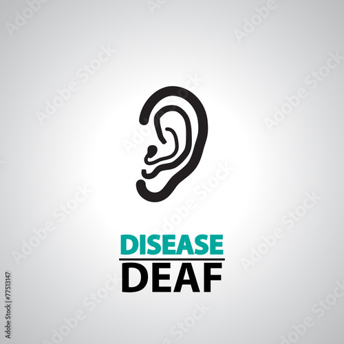 ear deaf icons and symbol