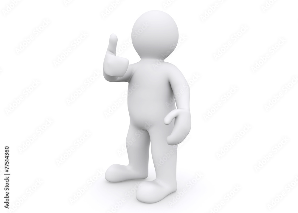 3d blank figure thump up, say yes, success. 3d blank figure thump up, say yes, success.