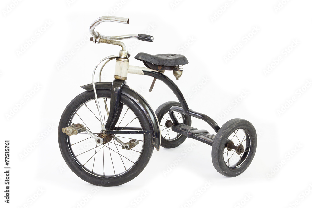 Fototapeta premium Vintage Tricycle isolated on white background