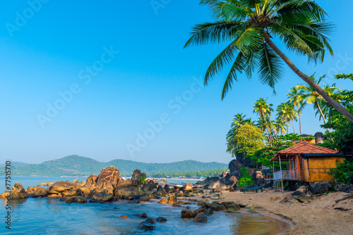 beautiful view of the morning beach Goa