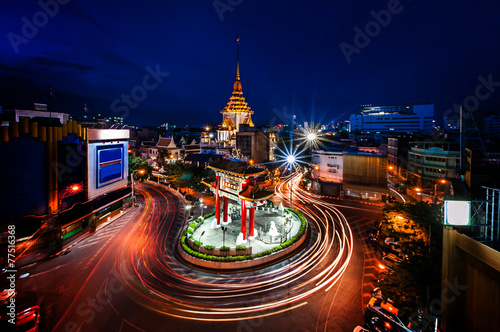 The Gateway Arch, Landmark of Chinatown Bangkok Thailand
